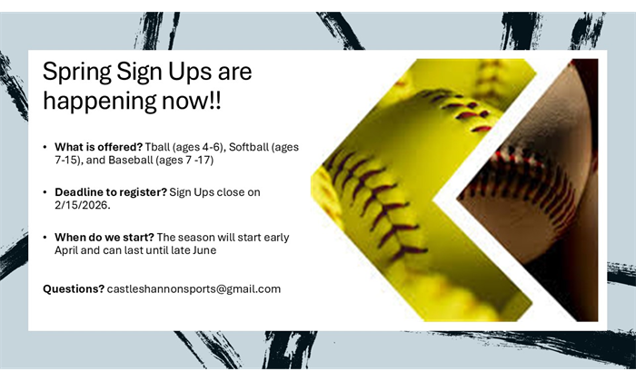 2026 Spring Sign Ups Happening Now !!