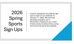2026 Spring Sign Ups